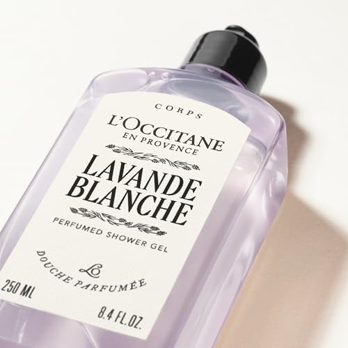 L'OCCITANE - Lavande Blanche (White Lavender) Shower Gel - 250 ml - Musky, fresh and delicate fragrance - Made in France - Image 2