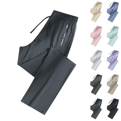 Stretch Active Pants for Women Ultra Stretch Ice Silk Quick Drying Comfort Breathable Casual Hiking Pants with Zipper Pocket