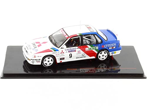 Modelo de coche de colección IXO blanco azul rojo miniatura 2