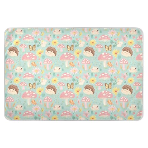 Safari Pastel Personalized Animals Potty Training Pad Highly Absorbent Bed Pad Non-Slip Pee Mats for Infant Toddler , 52