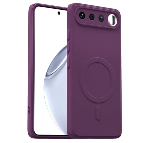 Image of Pikkme Back Cover for Realme 16 5G Soft Matte Silicone Mag-Safe Design (Mag-Safe Not Support) Camera Protection | Slim Fit Bumper Cover (Purple)