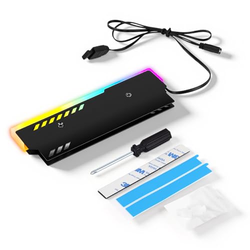 Image of ZORBES Desktop RAM Heatsink ARGB Aluminum Alloy Memory Heat Spreader 5V 3-Pin Addressable RGB, Motherboard Sync RAM Cooler for DDR4 /DDR5 Gaming PC Builds, 14x8x1.5cm