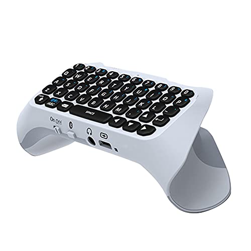 GeKLok Mutilfunction Mini-Tastatur für PS5, Bluetooth, kabellos, Chatpad, Nachrichten-Tastatur, Spielkonsolen für PS5-Controller Cover