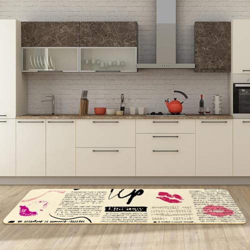 Alfombrillas de cocina vintage lavables, tapete absorbente para cuarto de lavado 3