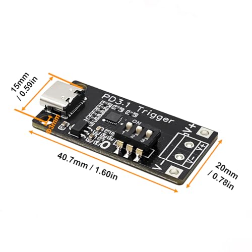 Image of 4PCS Type-C PD3.0 /3.1 QC Trigger Module 5V 9V 12V 15V 20V 28V 5A Adjustable Voltage Fast Charge Power Trigger Board USB-C Female Input