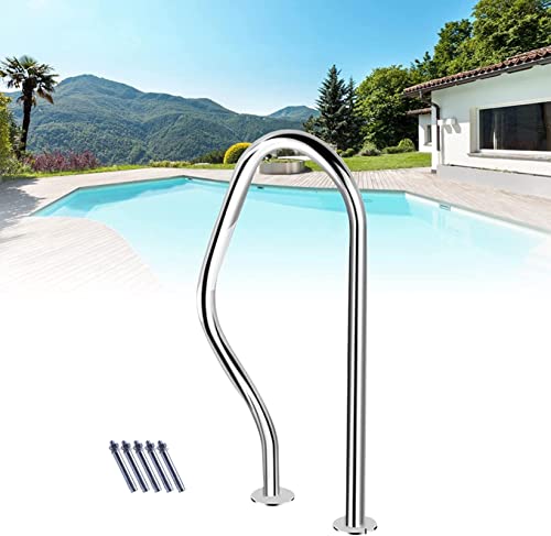 NYHKTY Pasamanos de Seguridad para Piscinas Barandilla para Piscinas Barandilla para Piscinas Barandilla para escaleras de Piscina de Acero Inoxidable 304 montada en Cubierta Cover