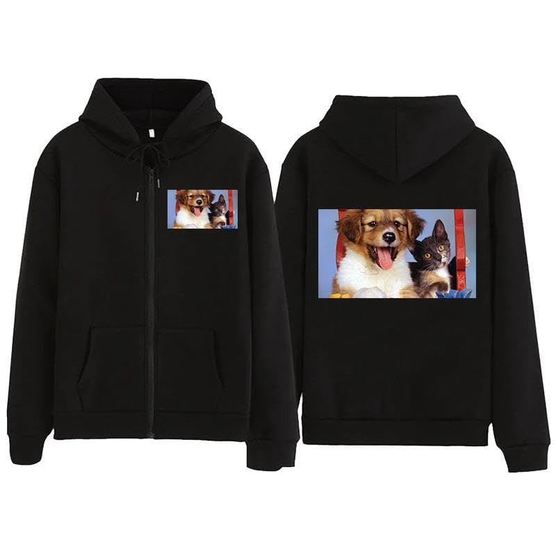 Sweat À Capuche Personnalisé Concevez Votre Propre Motif Streetwear Veste À Fermeture Éclair Manteau Personnalisée Cadeau pour Hommes et Femmes