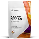 edubily® Clear Protein Vegan – 78% Protein aus Erbsen-Hydrolysat – Erfrischend & gut löslich – Laktosefrei - Mit Stevia - Clear Whey Alternative - Laborgeprüft (500 g, Mango Maracuja)