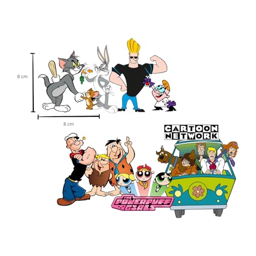 Image of Dia & Tia - Set of 8 Cartoon Network Characters Fridge Magnets - Vibrant and Fun Magnets Featuring Iconic Characters for Home Decor and Gifts (Cartoon Network)