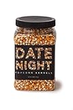 Date Night Popcorn Kernels Jar - Wabash Valley Farms 'Date Night' Popcorn Kernel Jar, Movie Night Supplies, Gifts for Couples, Extra Large White Popcorn Kernels for Popping (28 oz)