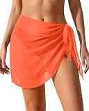 Holipick Sarong Cover Up Wrap Skirt Bathing Suit Sheer Swimsuit Sarong for Beach Chiffon Coverup
