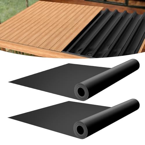 Deckit Under Deck Drainage System Create Dry Patio Space, Deck Waterproofing Membrane, Rain Water Drainage Solution, 20MIL(0.5MM) HDPE Roll for 16' Joist Spacing, Outdoor Pergola & 2nd Floor Patio