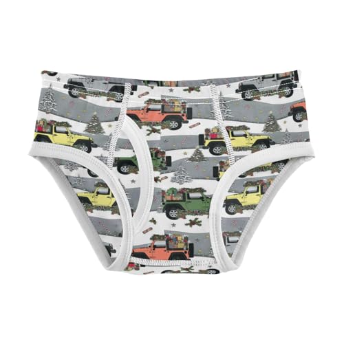 Boys' Exclusive Briefs Toddler Underwear 95% Combed Cotton Boxerbriefs 2T Winter Off - Road Vehicle Cars Pattern 12