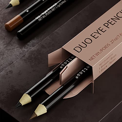 Black Eyeliner Pencil And Brown Eyeliner Pencil Makeup Set - Smooth Glide And Long Lasting Eye Liners - Smudgeproof And Waterproof Eyeliner - Precise And Fade-Proof Eyeliners Set Of Two #TOP7