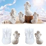 2 Stück Silikonformen Gießformen Engel Kerzenformen Silikon Seifenform Kerzen Gießen Silikonform...