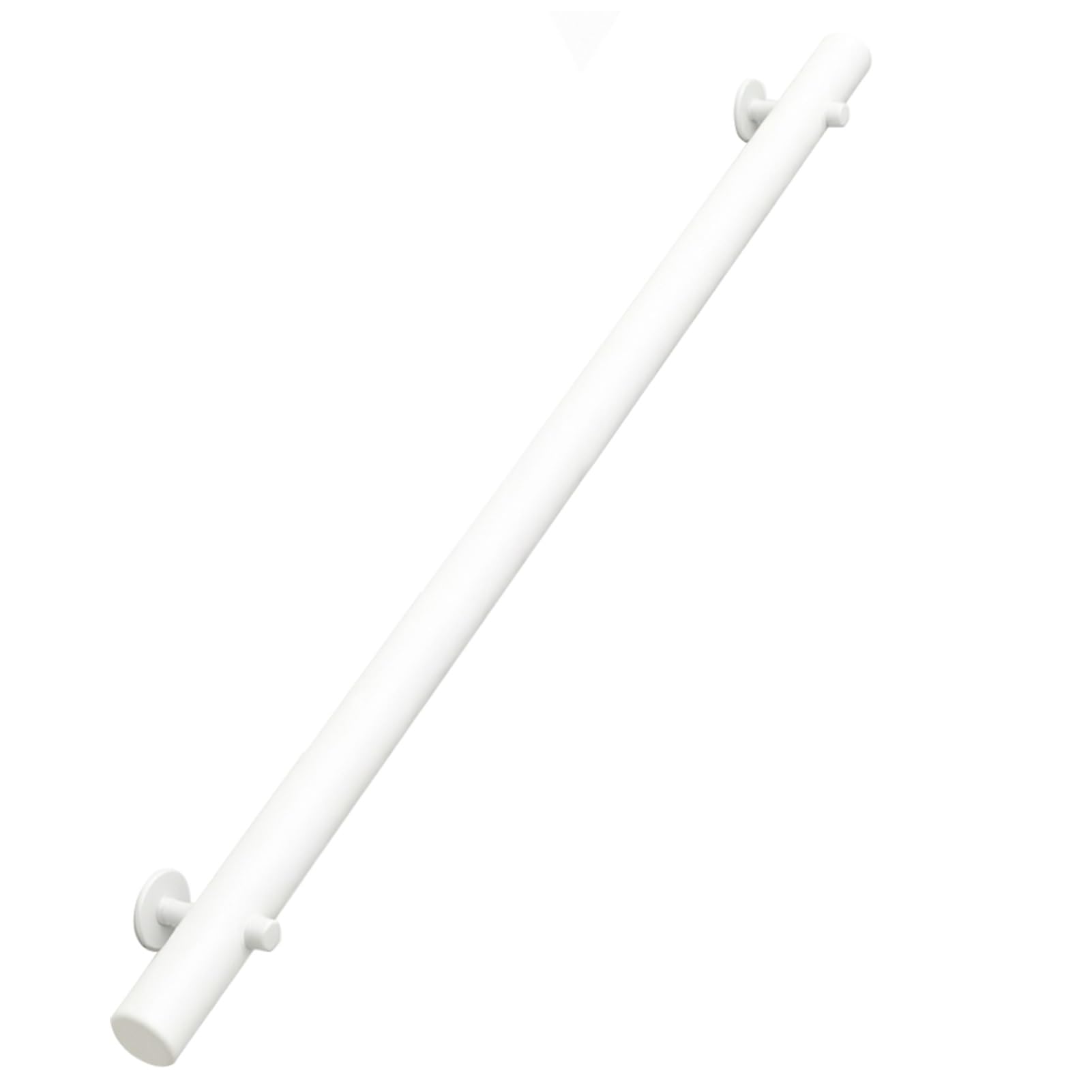 DMCHENGMA Modern Wooden Banisters 1.6ft/2.6ft/3.3ft/3.6ft/4.3ft/4.6ft White Round Wall Mount Grip Staircase Hand Rails(15ft/450cm)