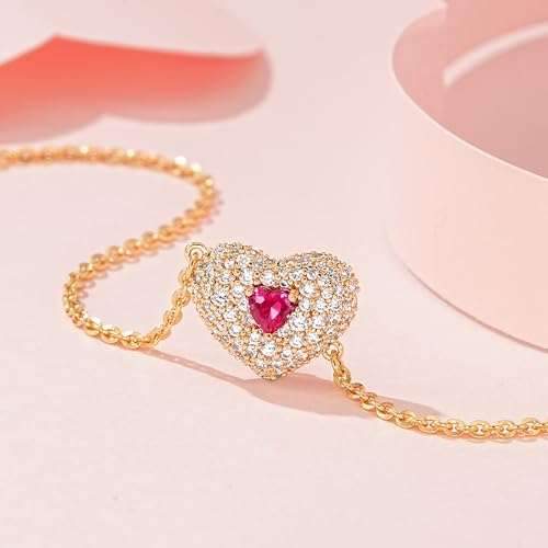 50% Off Fettero 14K Gold Plated Heart Bracelet for Women - Image 5