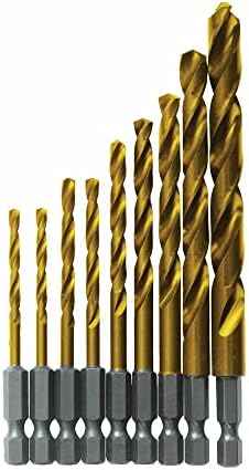 BOSCH TI9IM 9-Piece Impact Tough Titanium Drill Bit Set
