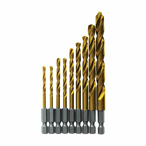 412o0gtsAQL BOSCH TI9IM 9-Piece Impact Tough Titanium Drill Bit Set
