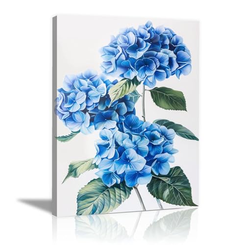 Décoration d'impression d'hortensia pour habiller un mur vide avec style