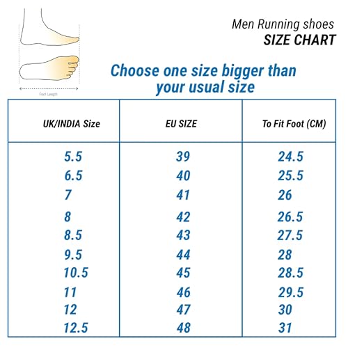 Image of Kalenji(Decathlon) Men Running Shoes - Lightweight Cushioned Sneakers with Superior Grip, Breathable Mesh & Shock Absorbing Sole for Sports, Gym