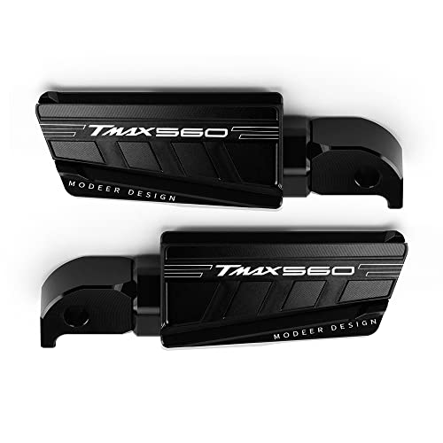 Repose-Pieds Arrière Moto Aluminium Pour TMAX 530 500 560 - Passager Noir