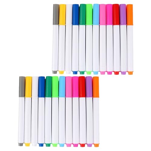 FUNNETOYU Rotuladores Escritura 24 de Tiza Líquida Neón y Fluorescentes, Lavables y Borrables para Pizarras, Ventanas y Vidrios