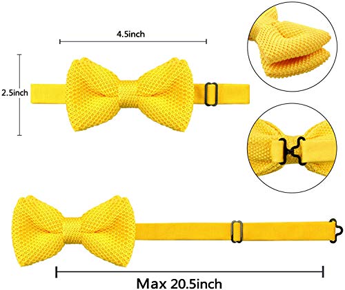 Canjoyn Men'S Solid Color Knitted Bow Tie Knitting Casual Tuxedo Bowties thumb #3