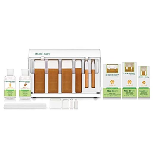 Clean + Easy® Waxing Spa Basic Kit (120V), Top Pick Complete Face and Body Hair Removal Essentials for a Smooth, Flawless, Hair-Free Skin for Weeks