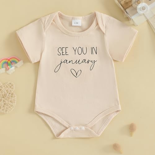 Image of woshilaocai Baby Announcement Bodysuit Pregnancy Reveal for Family | Pregnancy Reveal Ideas&New Baby Surprise for Grandparents, Husband, Aunt, Uncle, Gender Natural Romper, Funny Announcement