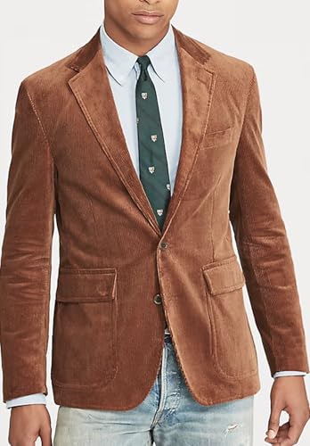 Men's Casual Corduroy Jacket Vintage Relaxed Fit Single-Breasted Sport Coat Work Wear for Mens Blazer3