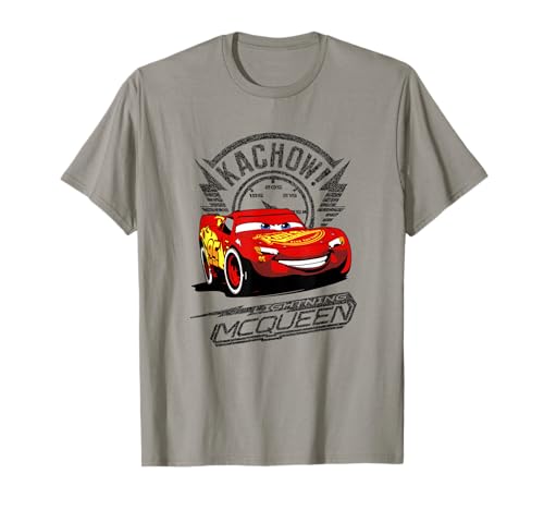 Disney Pixar Cars Lightning McQueen Kachow! Retro Shot T-Shirt