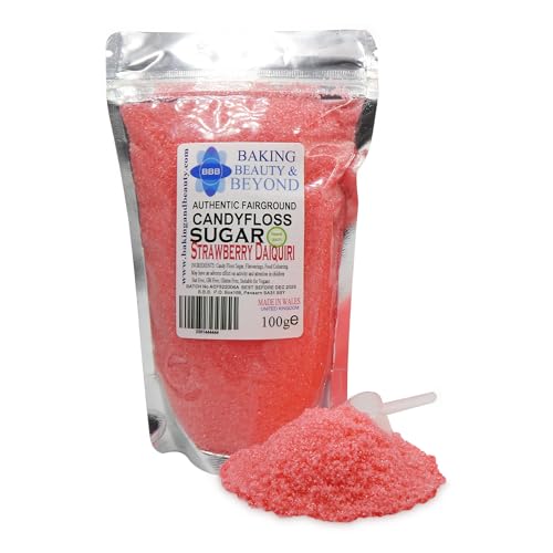Baking Beauty and Beyond Premium Candy Floss Sugar 100g - Strawberry Daiquiri Flavour