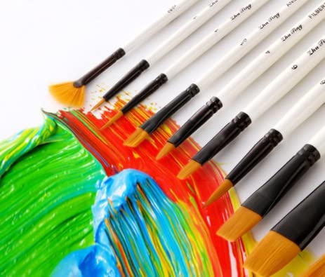 Luyila Professional Artist Paint Brush Set Of 10-Painting Brushes Kit For Kids, Adults Fabulous For Canvas,Painting Brushes For Watercolor,Oil Or Acrylic Painting Art ( Color : Orange ) #TOP5