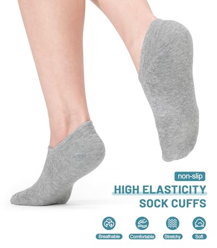 Image of Breslatte No Show Socks Womens Men Non-slip Soft Cotton Invisible Socks for Women Daily Sport