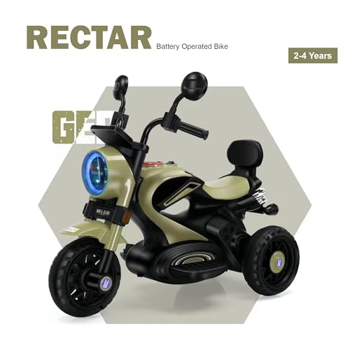 Image of Little Rides Super Harley Bike | Rechargeable Battery Operated Ride-On Bike for Kids | Ages 2 to 4 Years | Royal Enfield Style | Premium Ride-On Toy Bike for Toddlers - Children (Gold)