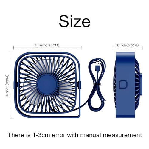Petit ventilateur USB de chambre à coucher orientable à 360° - 3