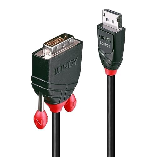 Lindy 36270 0.5M Hdmi Type A (Standard) Dvi-D Nero Cavo E Adattatore Video