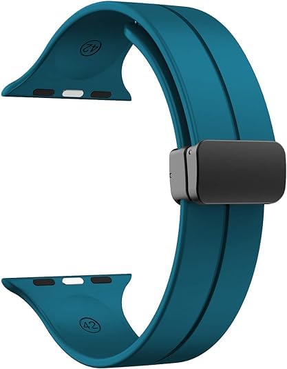 Image of Soft Silicone Sport Band Compatible with Apple Watch Ultra 49mm 45mm 44mm 42mm Magnetic Clasp Adjustable Strap For iWatch Series 10 9 8 7 6 5 4 3 2 1 SE Ultra 2nd gen (Only Strap, No Watch)