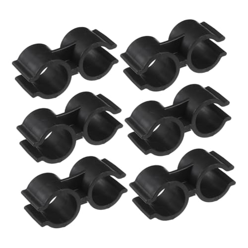 WATIIFUFU 6 pezzi Morsetti per Tubi Doppi in Plastica Clip Doppia Porta per Connessione Sicura Supporto Stabile e Versatile per Tubazioni Morsetto Doppio per Collegamento Affidabile