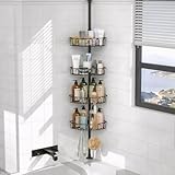 COSYLAND Estantería Telescópica para Baño, Ducha Esquinera Sin Taladro,...