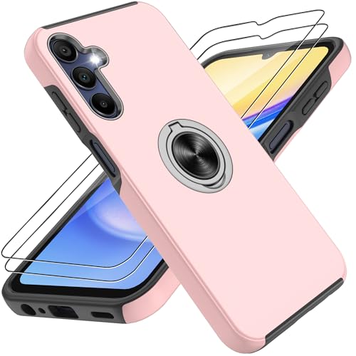 Coque Samsung Galaxy A15 5G avec anneau magnétique pour éviter les chutes du téléphone
