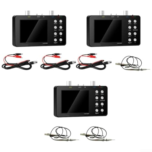 Digital Oscilloscope with Signal Generator, 10MHz -Analog Bandwidth Dual Channel Oscilloscope, 50MSa/s Sampling Rate, Electronics DIY and Mobile Phone Repair(Host+2 probe)