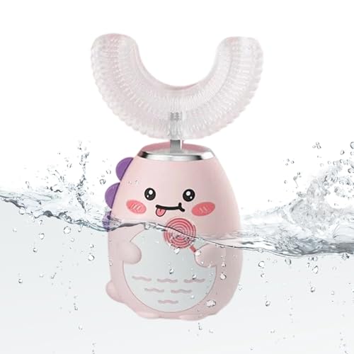 Nkmifeg Cepillo de dientes para niños, cepillo de dientes eléctrico con 3 modos, temporizador y limpieza de completa, dispositivo de limpieza automático, para el hogar, viajes, escuela
