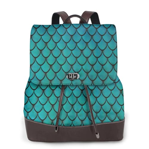 Sac à dos en cuir imprimé bleu de voyage idéal pour le travail quotidien