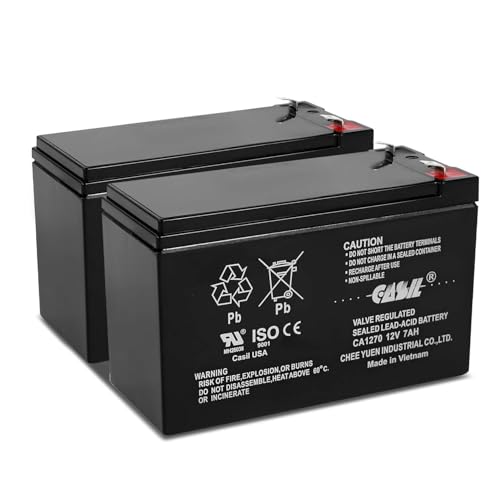 Casil 12v 7ah Battery CA1270 for Bella Betty Daisy Vapo Razor ES300, E300, E200, 12V Razor Pocket mod Battery, Replacement for Razor 2 Pack
