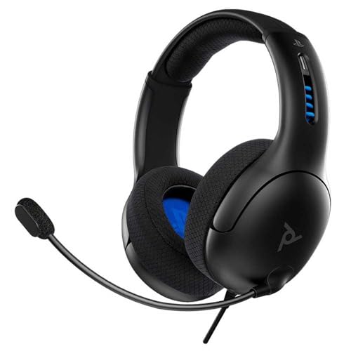 Casque filaire PDP Gaming LVL50 pour PS5, PS4 et PC avec micro antibruit, noir