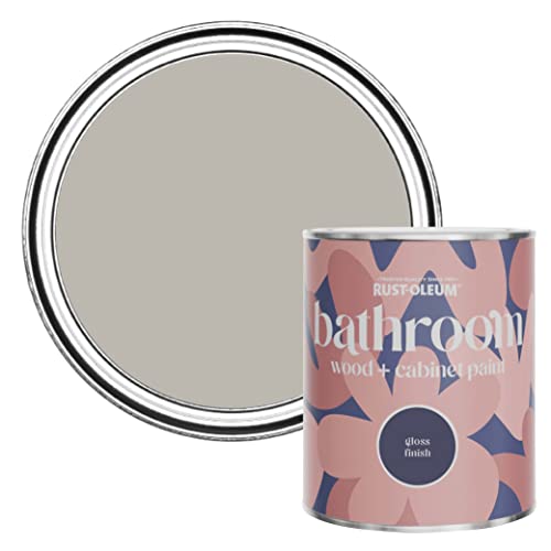 Rust-Oleum Grey Moisture Resistant Bathroom Wood and Cabinet Paint in Gloss Finish - Gorthleck 750ml