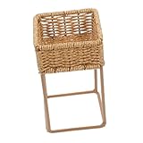 MAGICLULU Estante De Mimbre Maceta De Ratán Artificial Soporte Decorativo Organizador De Artículos Cesta Tejida Ideal para Exterior
