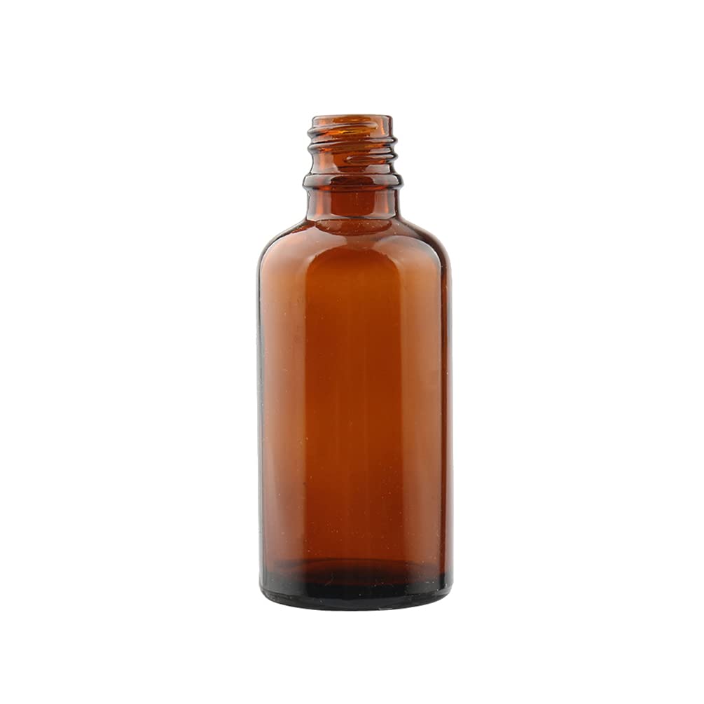 Sprühflasche aus Kunststoff, 12er-Pack, 50 ml, Leere Tropferflasche aus Braunglas mit Glaspipetten, manipulationssicherer Schraubverschluss für ätherische Öle, Aromather